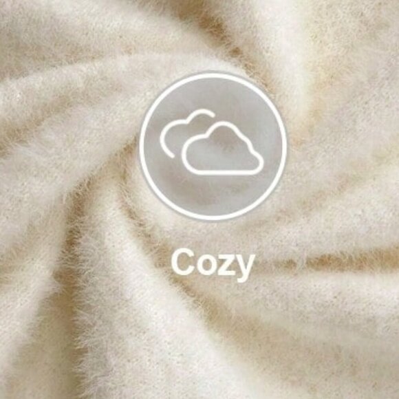 Beige Casual Women's Turtleneck Ruffled Button Long Sleeve Knit Sweater With Bow - Picture 8 of 8